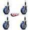 Service Caster 5'' Blue Poly Wheel Swivel 1'' Expanding Stem Caster Set, 4PK SCC-EX20S514-PPUB-BLUE-1-4 - alternate 4